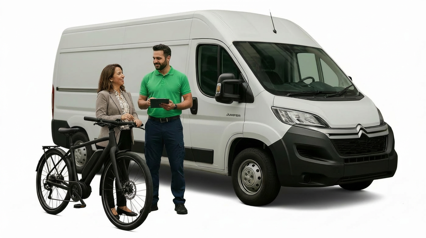No-box bike delivery van