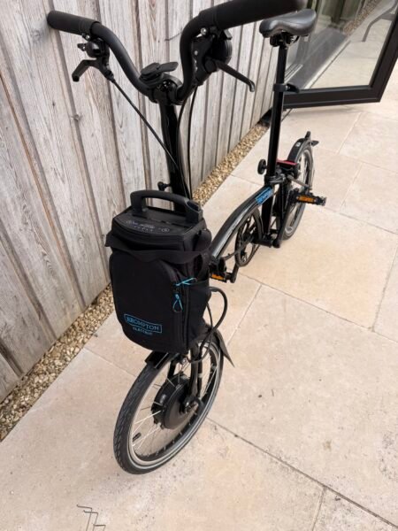 ## Brompton Electric C Line Urban (H2L) - Gloss Black Folding E-Bike. V low mileage and 96% Battery.